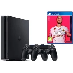 PlayStation 4 Slim 1TB, černý + hra FIFA20 + extra DS4