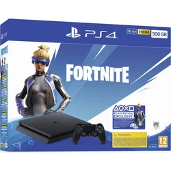 PlayStation 4 Slim 500GB, černá + voucher do Fortnite