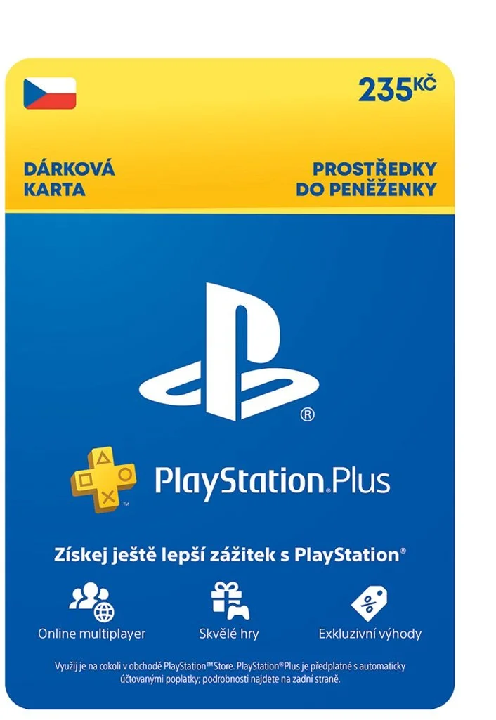PlayStation dárková karta - kredit 235 Kč