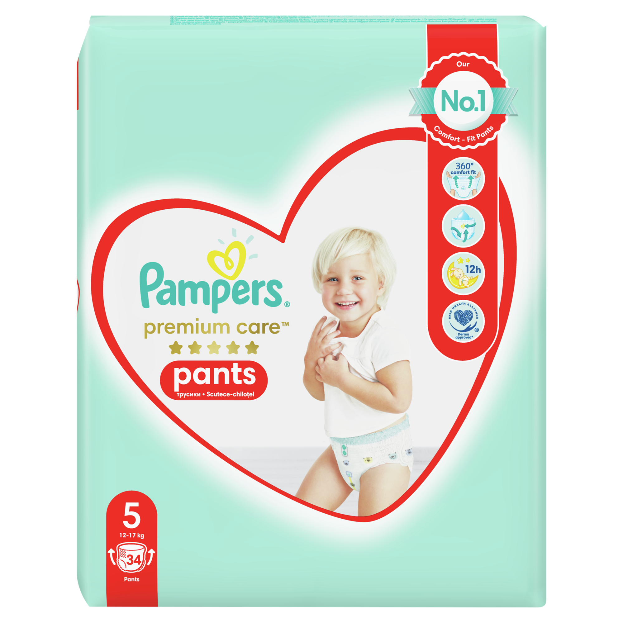 Plienky Pampers Premium Care veľkosť 5, 34 kusov, 12 kg-17 kg