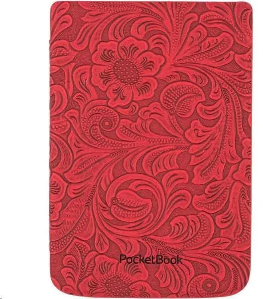 PocketBook púzdro Shell Red Flowers, červené HPUC-632-R-F