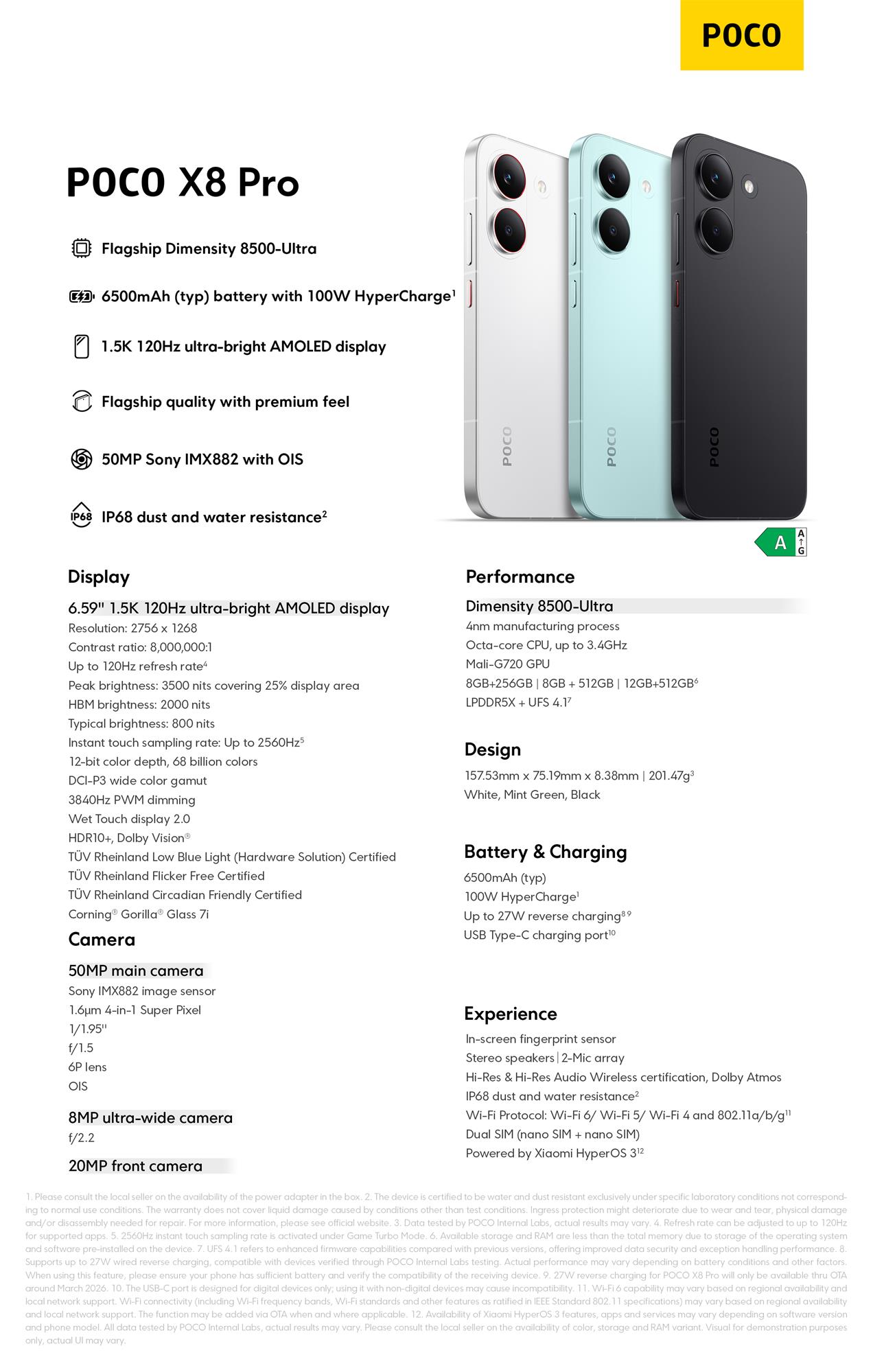 POCO X8 Pro 12GB/512GB, biela