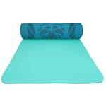 Podložka LIFEFIT YOGA MAT LOTOS DUO, 183x58x0,6cm, tyrkysová