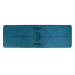 Podložka LIFEFIT YOGA MAT LOTOS DUO, 183x58x0,6cm, tyrkysová