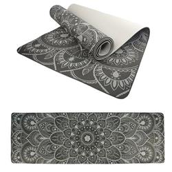 Podložka LIFEFIT YOGA MAT MANDALA DUO, 183x58x0,6cm, černá