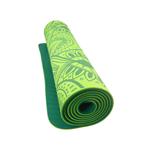 Podložka LIFEFIT YOGA MAT MANDALA DUO, 183x58x0,6cm, zelená