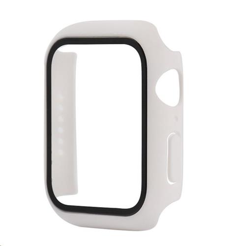 Polykarbonátové puzdro COTEetCI s ochranou obrazovky pre Apple Watch 41 mm biele