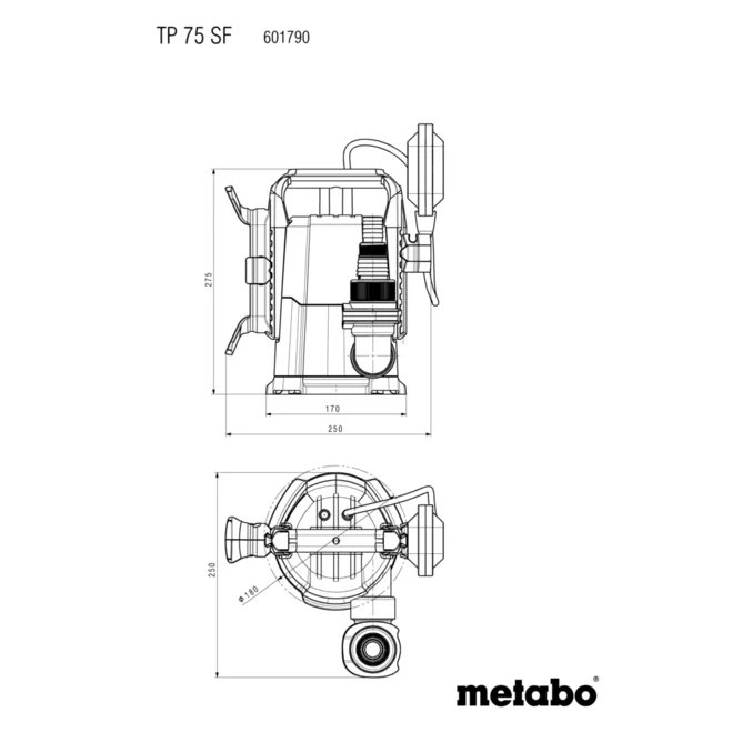 Ponorné čerpadlo METABO TP 75 SF na čistú vodu (601790000)