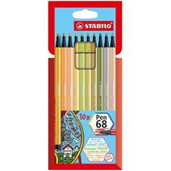 Popisovače STABILO "Pen 68", 10 farieb, 1 mm 6810-22