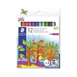 Popisovače STAEDTLER, sada, 12 farieb, 1 mm
