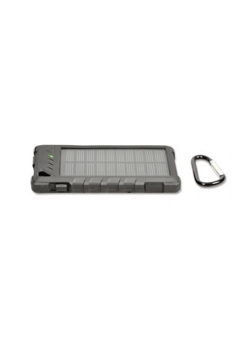 PORT CONNECT solární nabíječka 2 USB, (2,1 +1A) + Power Bank 8000mAh, černá