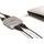 PORT CONNECT USB-C HUB, 4x USB 3.0, šedý