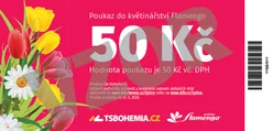 Poukážka 50 CZK na nákup v kvetinárstve Flamengo