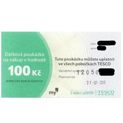 POUKÁZKA TESCO 100Kč