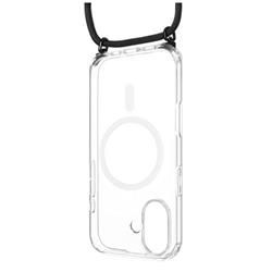 Pouzdro FIXED MagPure Neck s černou šňůrkou na krk pro Apple iPhone 17