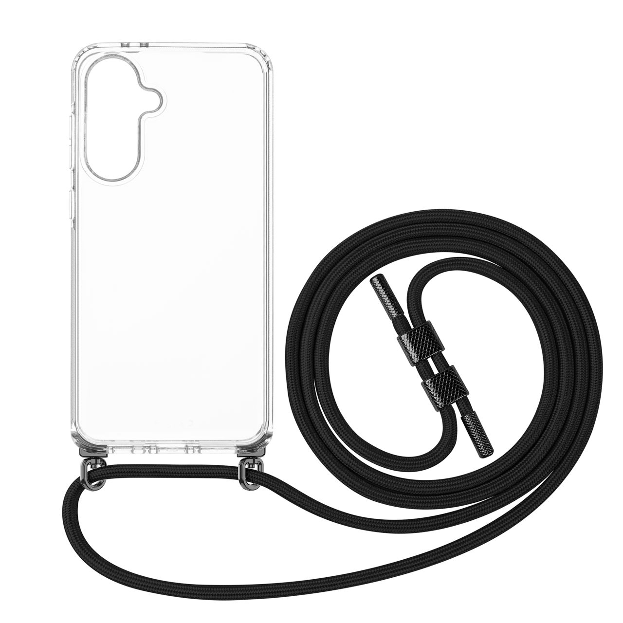 Pouzdro FIXED Pure Neck s černou šňůrkou pro Samsung Galaxy A36 5G/A56 5G