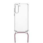 Pouzdro FIXED Pure Neck s růžovou šňůrkou na krk pro Samsung Galaxy S23+