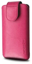 Pouzdro Redpoint Sarif se zavíráním, PU kůže, velikost L, růžové