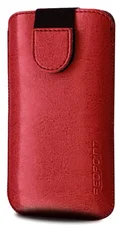 Pouzdro Redpoint Soft Slim se zavíráním, PU kůže, velikost 5XL, červené
