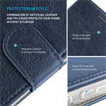 Pouzdro typu kniha FIXED Opus pro Samsung Galaxy A36 5G/A56 5G, modré