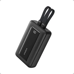 Power banka Anker 20000 mAh, 30 W, s káblom USB-C a Lightning, čierna