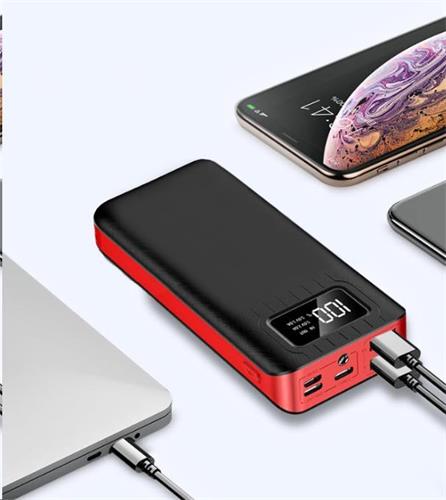 Power banka Viking go20, 20000 mAh, čierna a červená