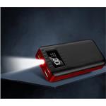 Power banka Viking go30, 30000 mAh, čierna a červená