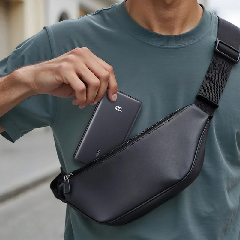 Powerbank Anker Zolo 10000mAh, 22,5 W s káblom USB-C čierna
