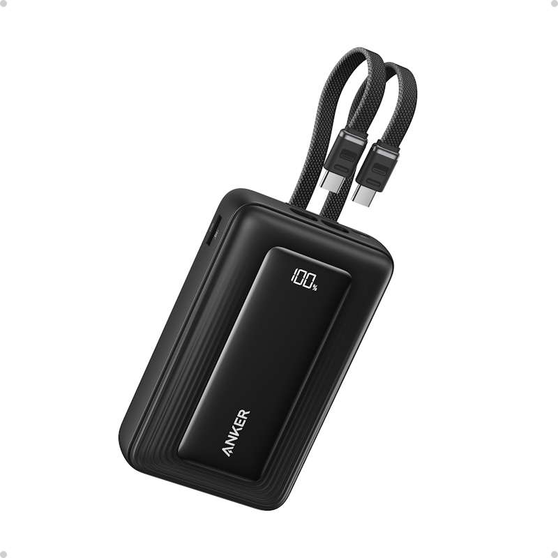 Powerbank Anker Zolo 20000mAh, 45W s 2xUSB-C káblom čierna