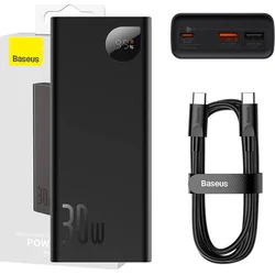 Powerbank Baseus Adaman Metal, 20000mAh, 2xUSB, USB-C 30W (čierna)