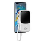 Powerbank Baseus Qpow Pro 10000mAh, 22,5W, s káblom USB-C, biela
