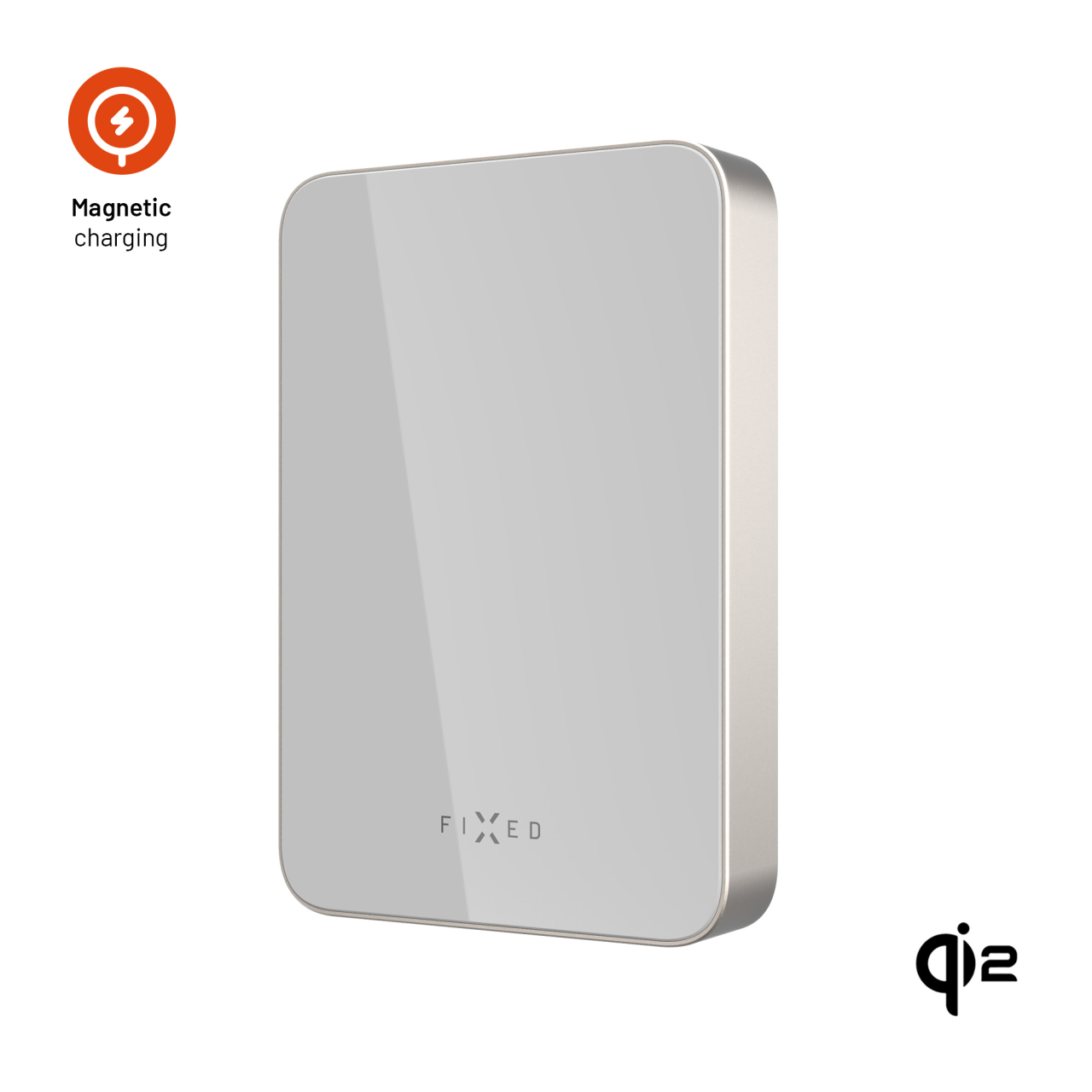 Powerbank FIXED MagZen 10 Crystal s Qi2 a MagSafe, 10 000 mAh, titánová