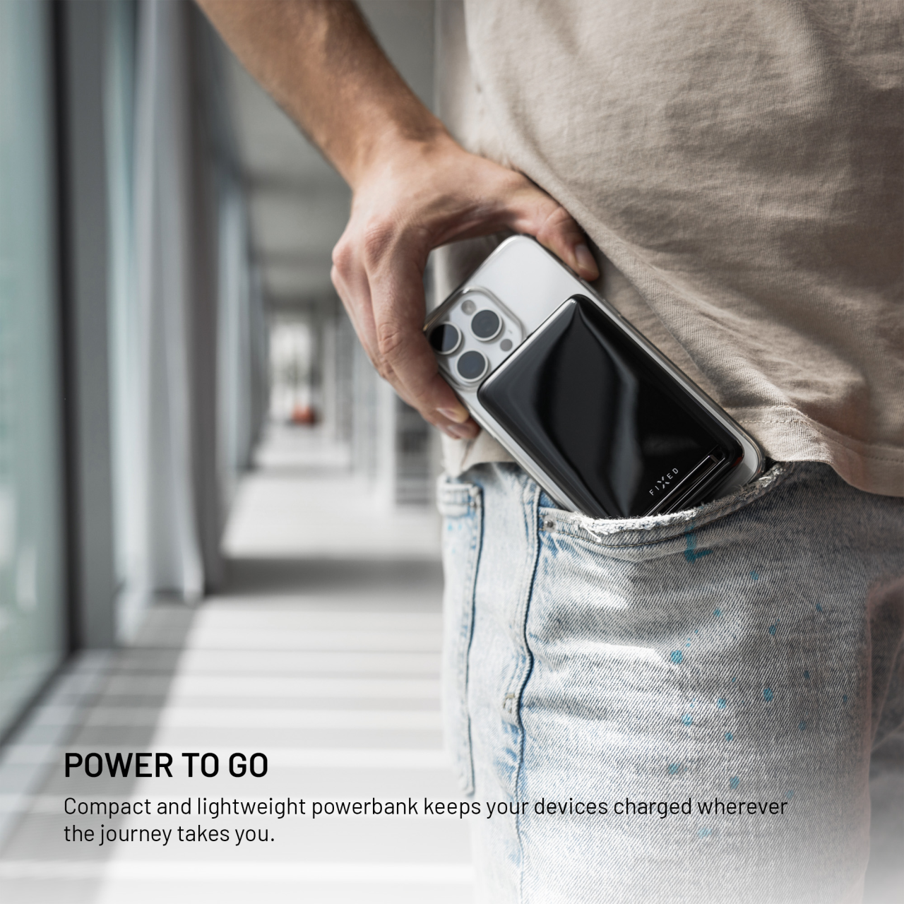 Powerbank FIXED MagZen 10 Pro s Qi2 a MagSafe, 10 000 mAh, čierna