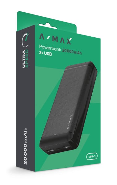 Powerbanka A-MAX 10 000 mAh, černá