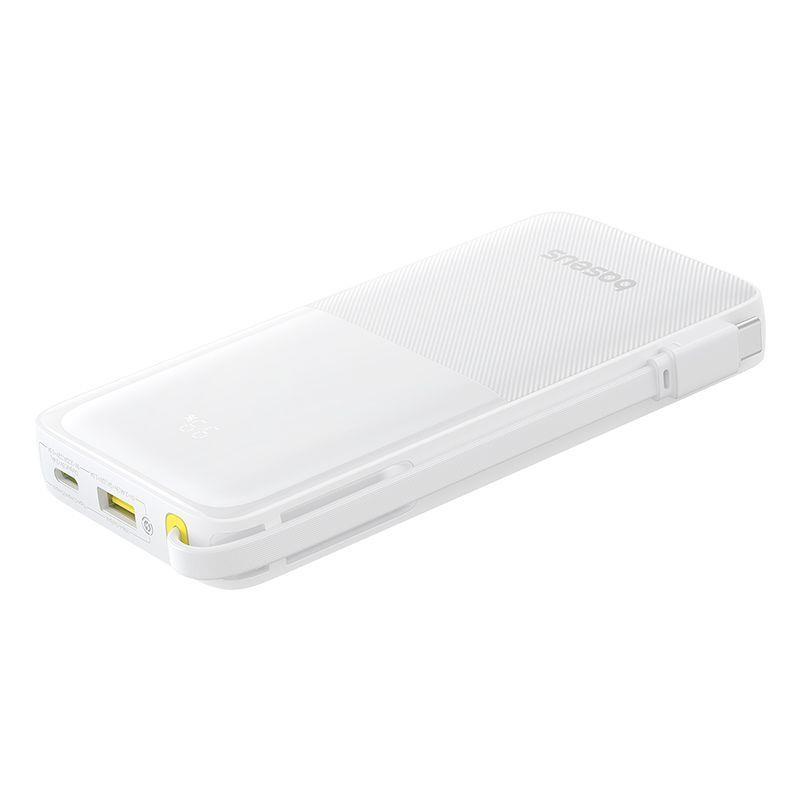 Powerbanka Baseus Bipow 2 10000mAh 20W s kabelem USB-C bílá