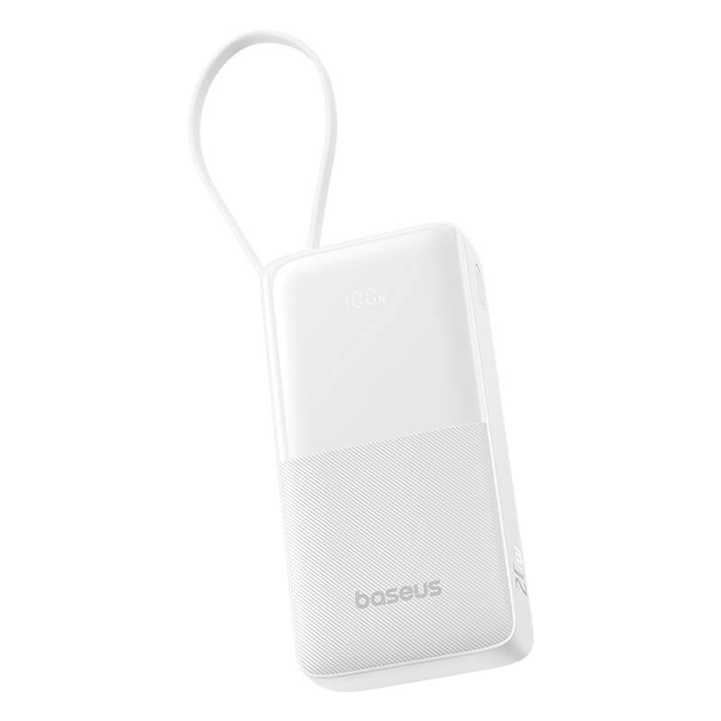 Powerbanka Baseus Bipow 2 20000mAh 20W s kabelem USB-C bílá