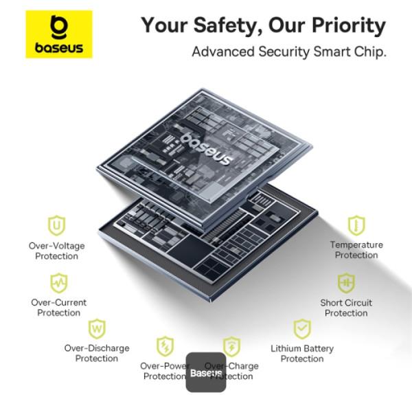 Powerbanka Baseus Qpow2 20000mAh, 30W, s kabelem USB-C bílá