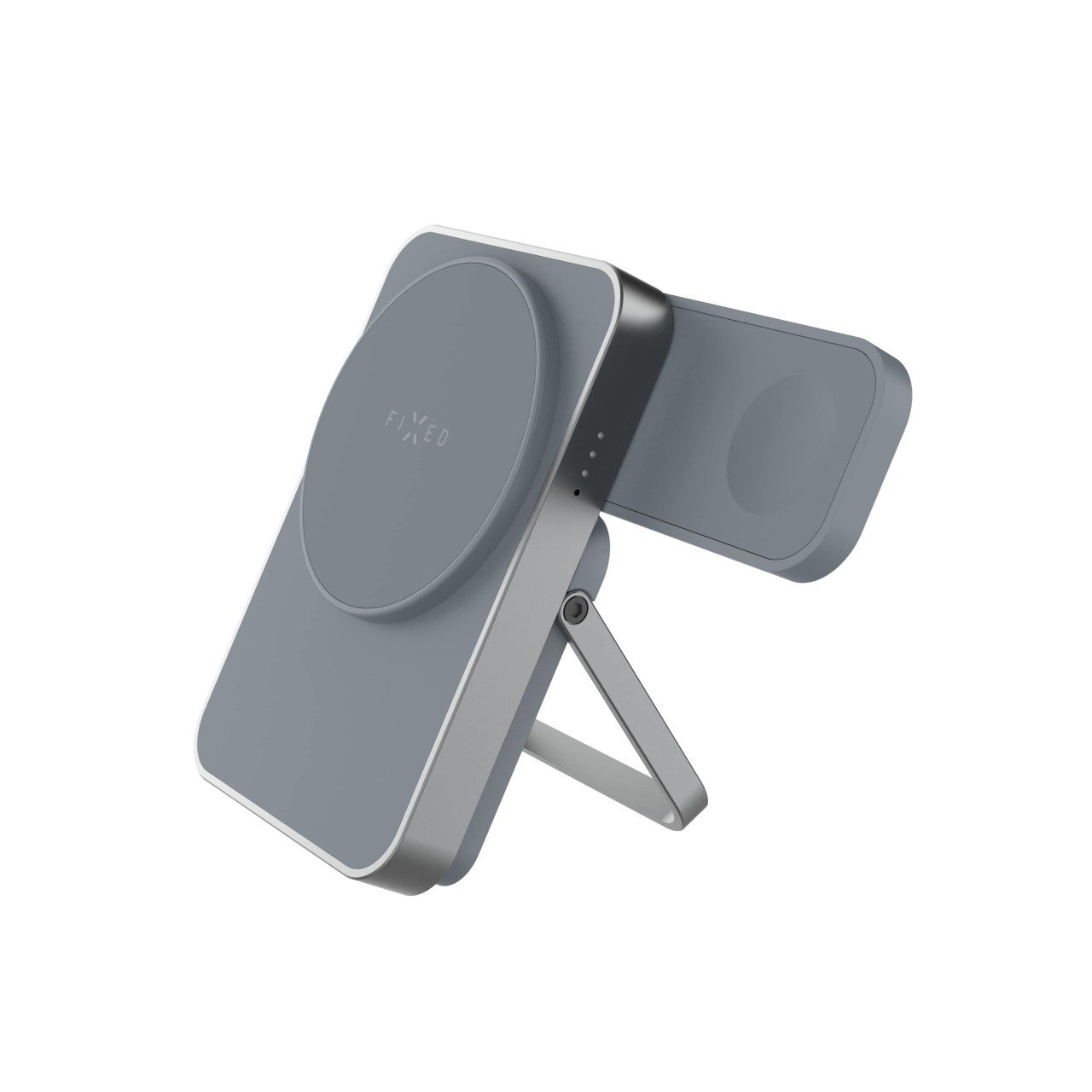 Powerbanka so stojanom FIXED MagZen 5 Stand s MagSafe, 5000 mAh, sivá