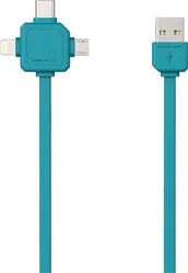 PowerCube Cable 1,5m modrý 3v1