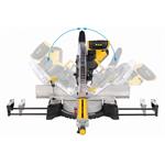 Powerplus POWX075750DB - Pokosová pila s potahem a oboustranným náklonem 2 200W / 305mm