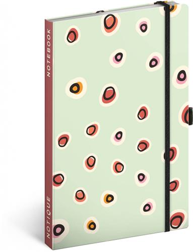 Poznámkový blok Polka dots, linajkovaný, 13 × 21 cm