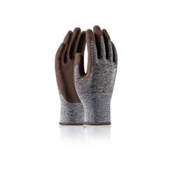 Pracovné rukavice máčané NATURE TOUCH, veľkosť 8, medenohnedé