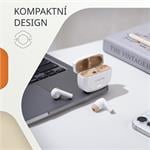Pravé bezdrôtové stereo slúchadlá Hexagon 7, biele/béžové
