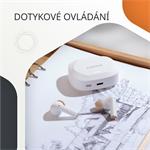 Pravé bezdrôtové stereo slúchadlá Hexagon 7, biele/béžové