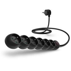 Predlžovací kábel CONNECT IT 230 V, 6 zásuviek, 5 m, s vypínačom (čierny)