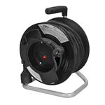 Predlžovací kábel Solight, 1 zásuvka, 50 m, čierny kábel, 3x 1,5 mm2