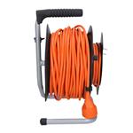 Predlžovací kábel Solight, 1 zásuvka, 50 m, oranžový kábel, 3x 1,5 mm2