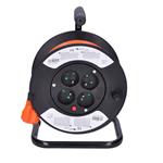 Predlžovací kábel Solight, 4 zásuvky, 15 m, oranžový kábel, 3x 1,5 mm2