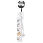 Predlžovací kábel Solight, 5 zásuviek, biely, 1,5 m