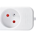 Predlžovací kábel Solight, 5 zásuviek, biely, 2 m